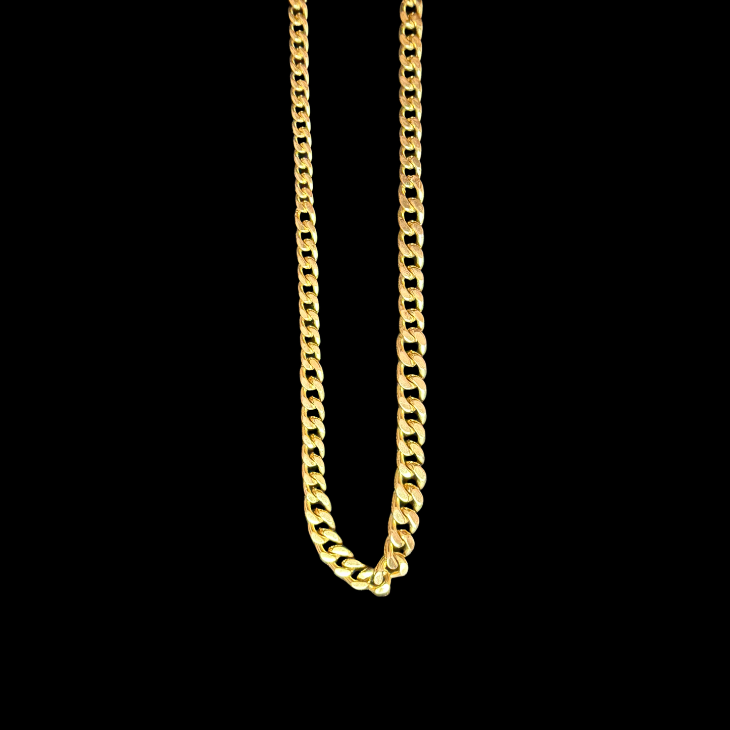 9ct Yellow Gold Fine Curb Link Chain Necklace 18"
