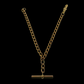 9ct Rose Gold T-Bar Albert Chain Bracelet 10.55g 7.4 Inch