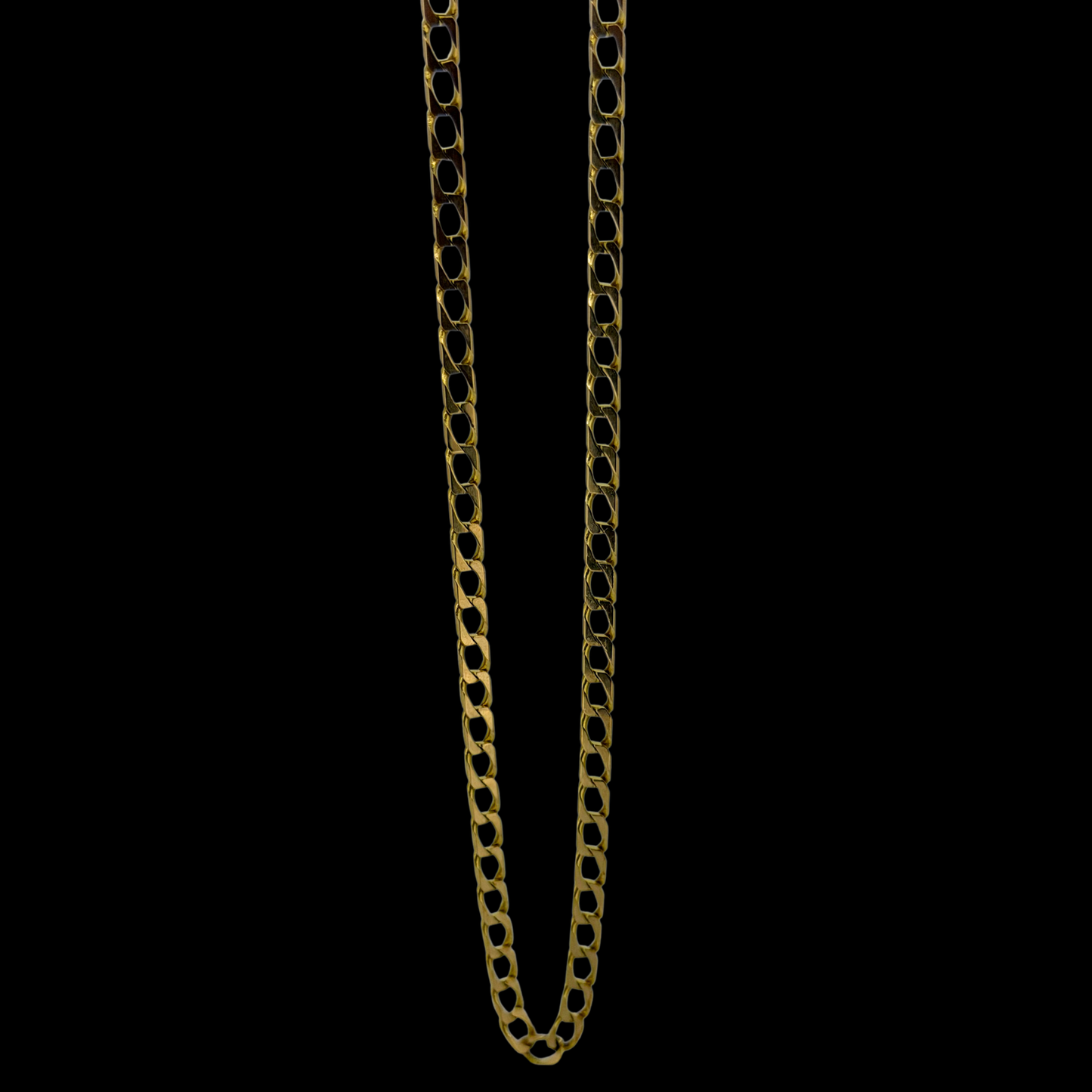 9ct Gold Curb Link Chain Necklace 9.3g 21 Inch
