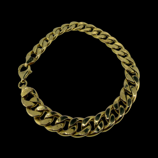 9ct Gold Curb Bracelet 7.5 Inch 6mm
