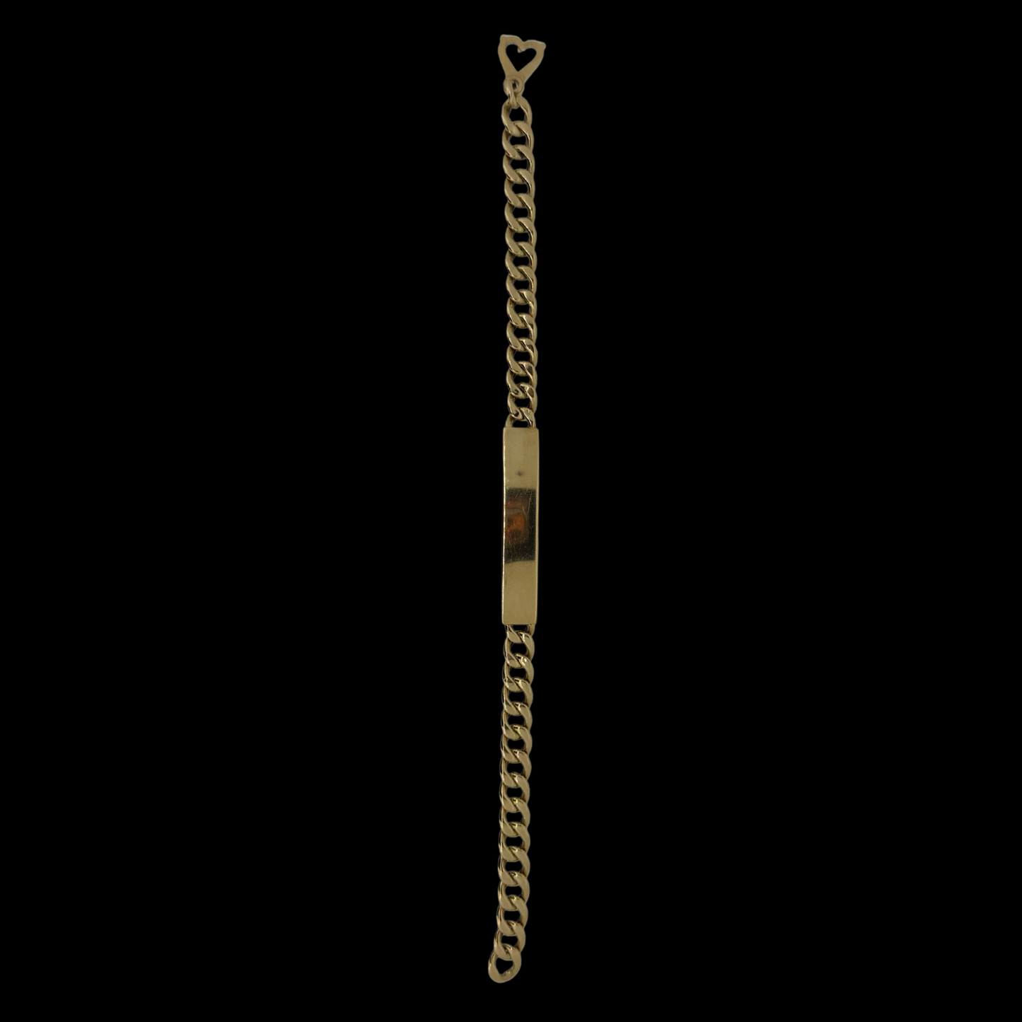 14ct Gold ID Bracelet 7” Curb Link