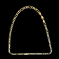 9ct Gold Figaro Chain Necklace 12.5g 18 Inch 4mm Solid Link