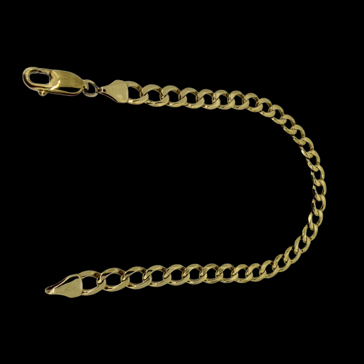 9ct Yellow Gold Classic Curb Bracelet 8.5 Inch 9.1g