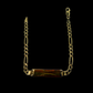 9ct Yellow Gold Figaro ID Bracelet 6.5” 4.8g
