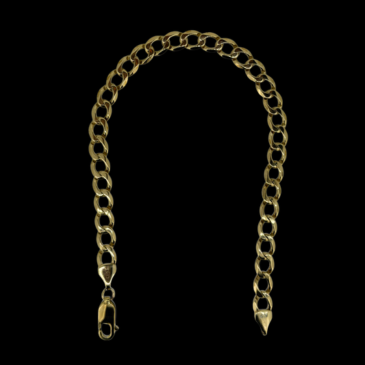 9ct Yellow Gold Classic Curb Bracelet 8.5 Inch 9.1g
