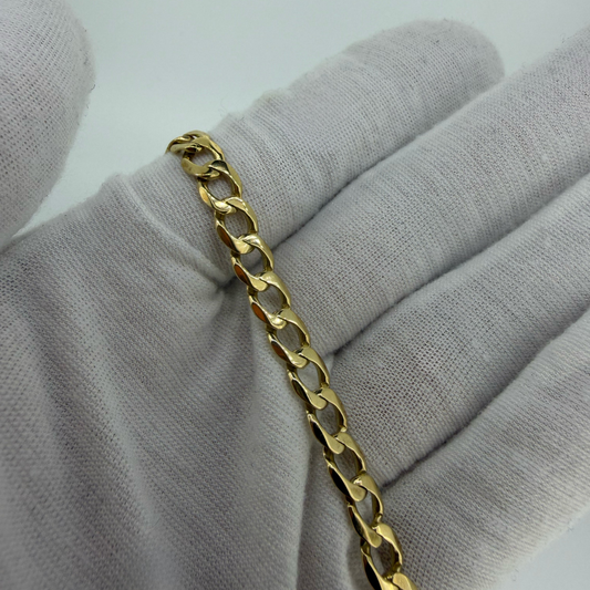 9ct Yellow Gold Classic Curb Bracelet 8.5 Inch 9.1g