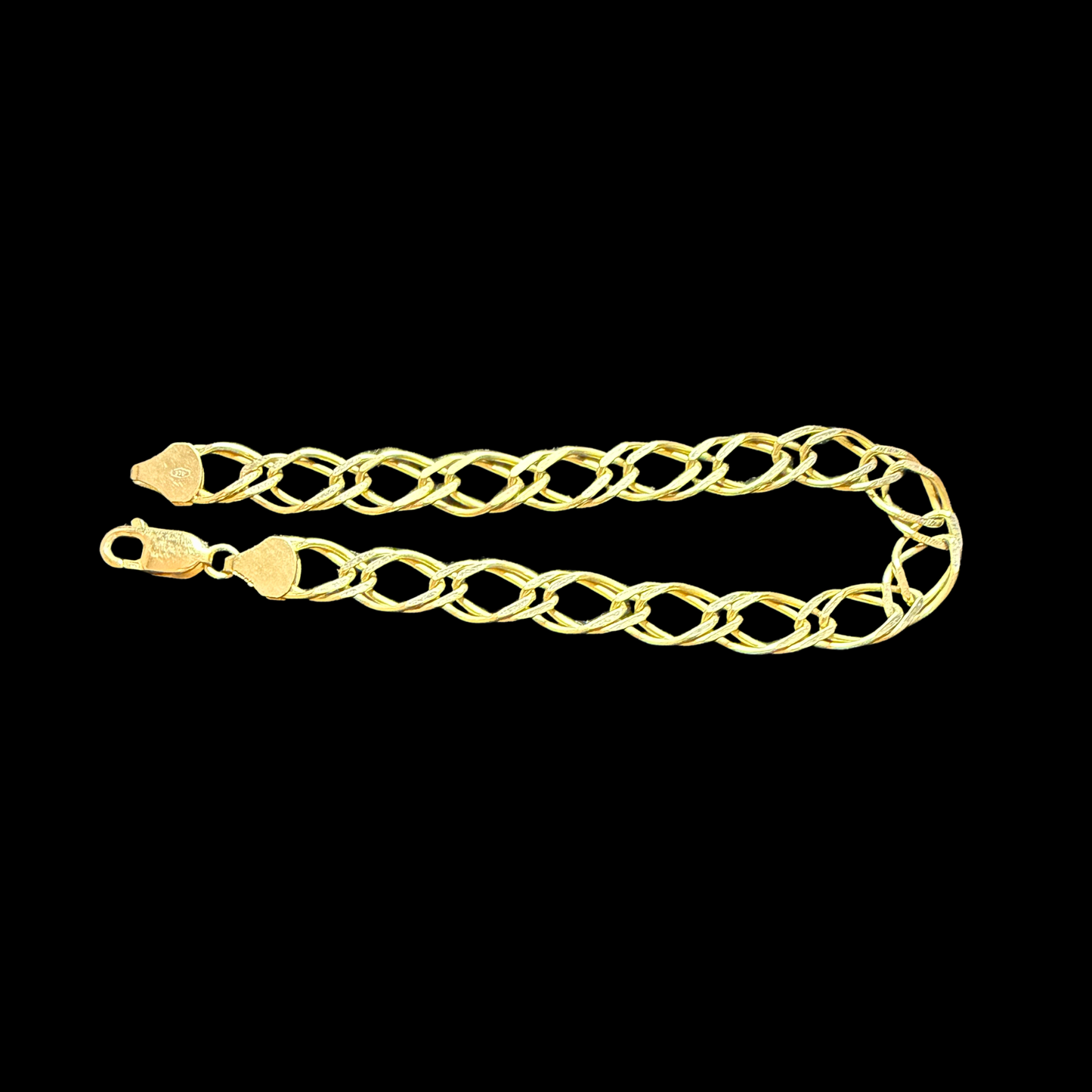 9ct Gold Bracelet 7.83" 8.55g Twist Link