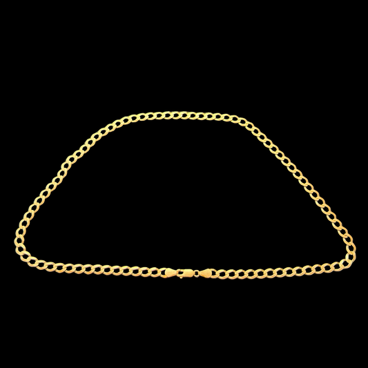 9ct Yellow Gold Curb (Solid) Chain Necklace 20 Inch 5mm 15g
