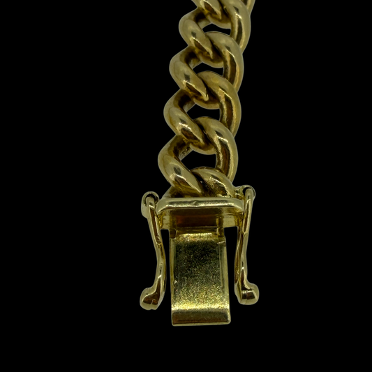 14ct Solid Gold Curb Bracelet 8 Inch 5mm 33g