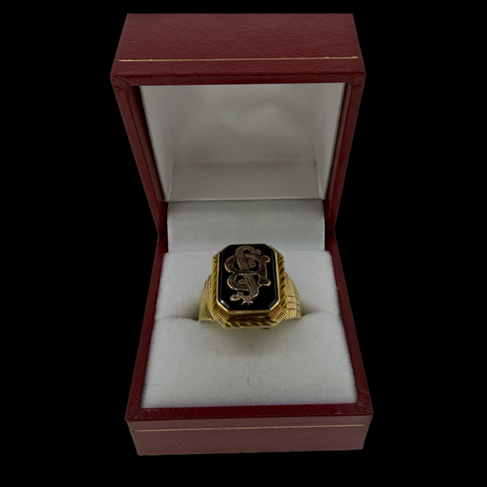 Antique 14ct Victorian Signet Ring (Size R) 7.37g