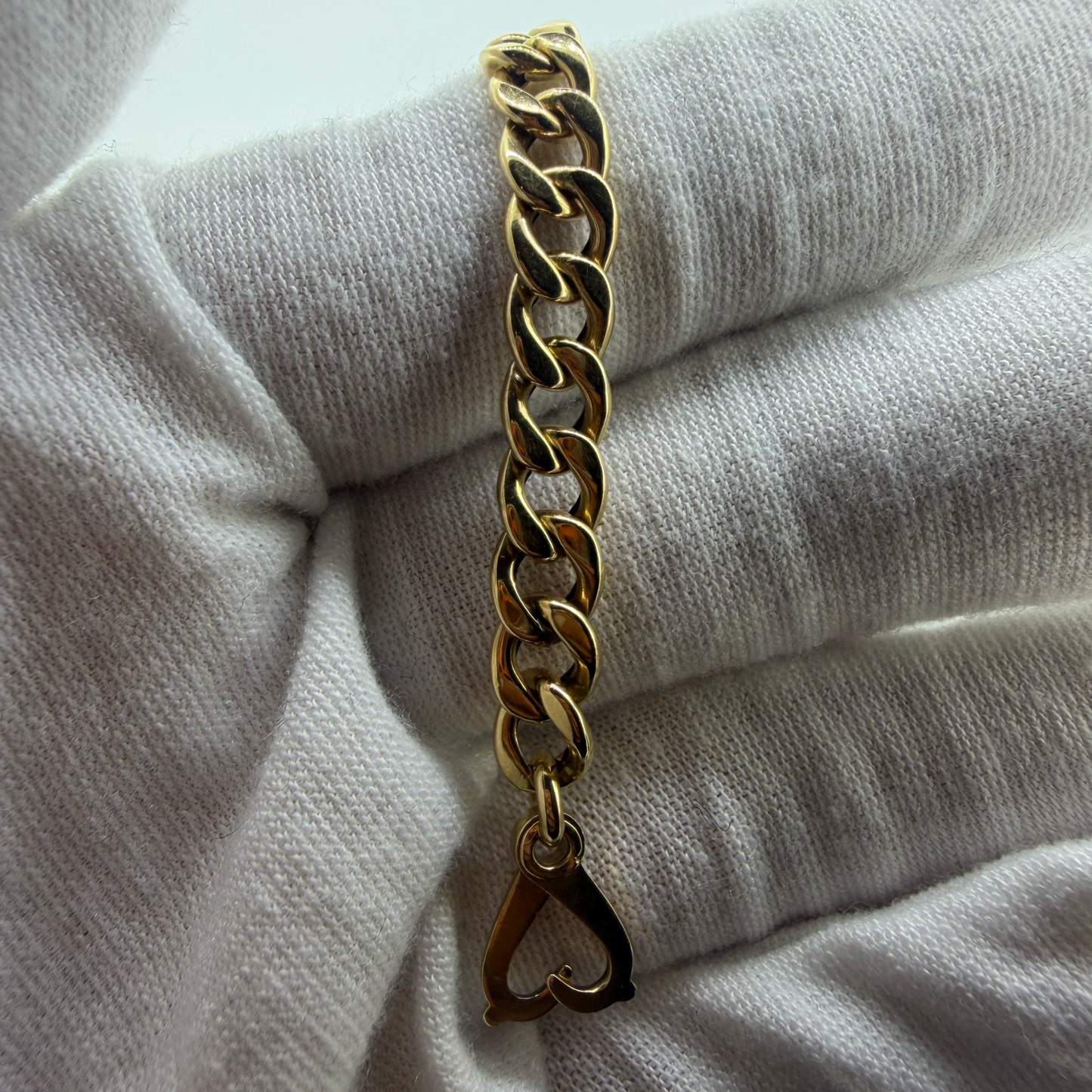 14ct Gold ID Bracelet 7” Curb Link
