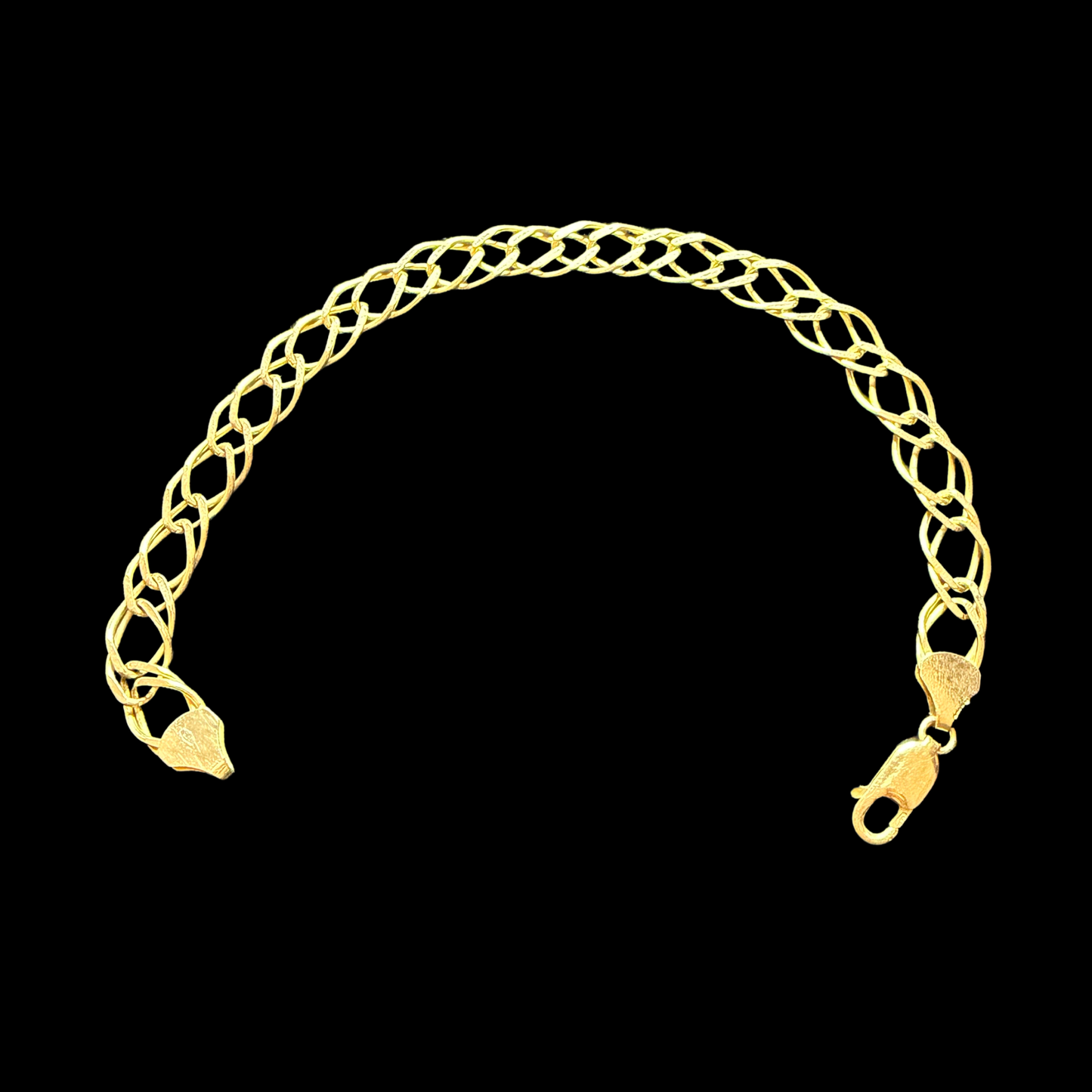 9ct Gold Bracelet 7.83" 8.55g Twist Link