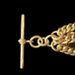 9ct Yellow Gold Double Albert Chain 20 Inch 63g T Bar Pocket Watch Chain