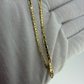 18ct Yellow & White Gold Mariner Necklace 17.5 Inch 5.3g 2mm