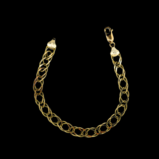 9ct Gold Bracelet 7.83" 8.55g Twist Link