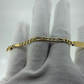 9ct Yellow Gold Figaro ID Bracelet 6.5” 4.8g