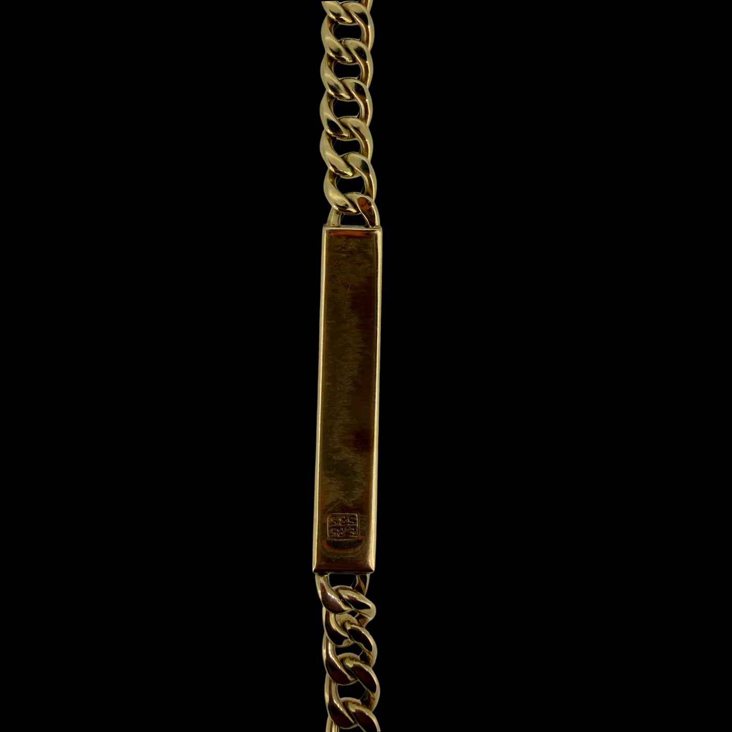 14ct Gold ID Bracelet 7” Curb Link