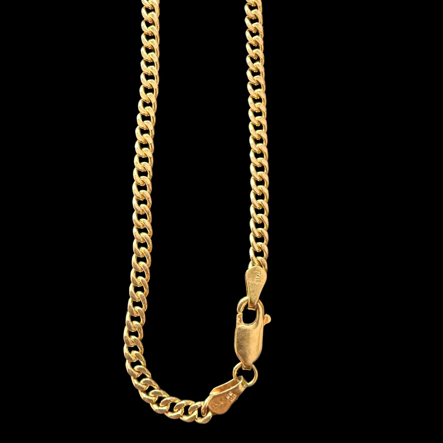 9ct Yellow Gold Fine Curb Link Chain Necklace 18"