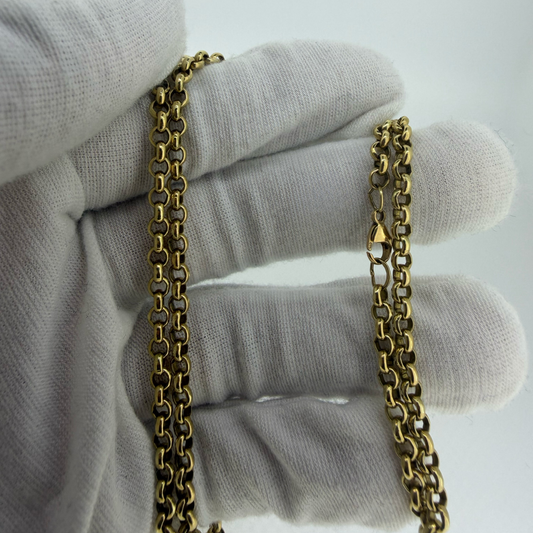 9ct Gold Belcher Chain 19.5 Inch 3mm