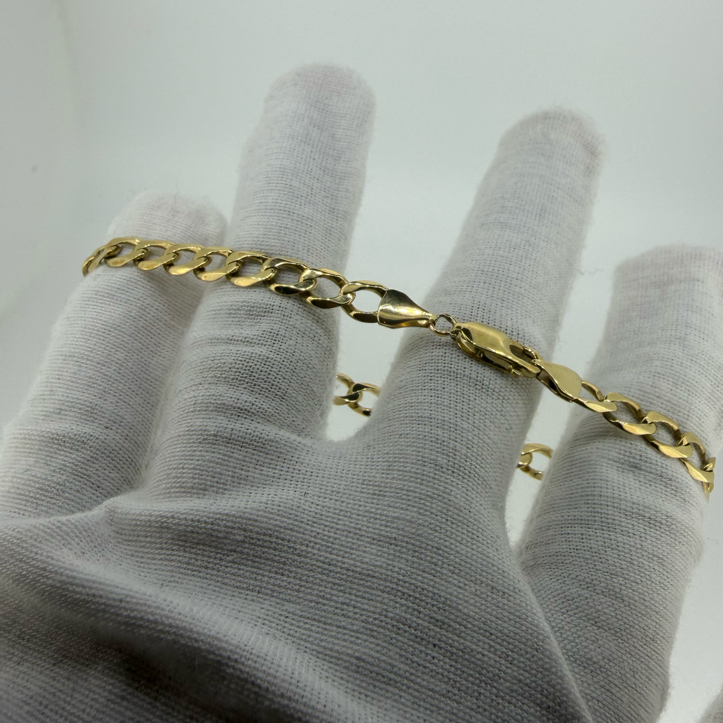 9ct Yellow Gold Classic Curb Bracelet 8.5 Inch 9.1g