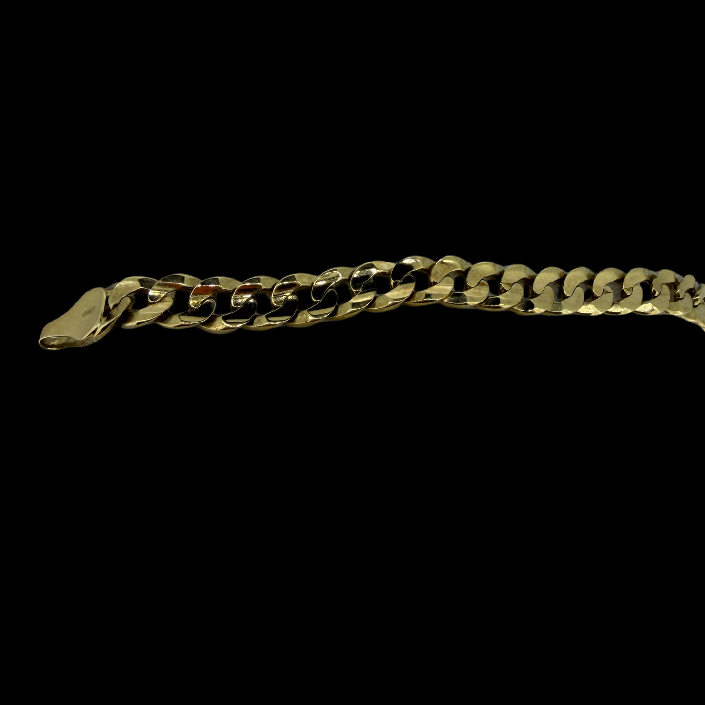 9ct Gold Curb Bracelet 7 Inch 4mm 9.1g