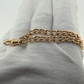 9ct Rose Gold T-Bar Albert Chain Bracelet 10.55g 7.4 Inch