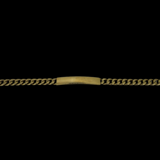 14ct Gold ID Bracelet 7” Curb Link