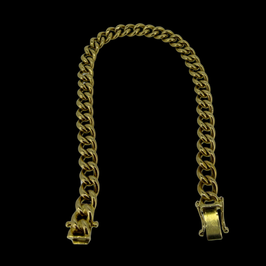 14ct Solid Gold Curb Bracelet 8 Inch 5mm 33g